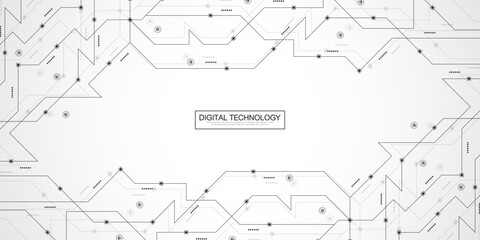 Motherboard technology abstract texture design. Creative idea AI banner concept for internet technology. Software coding. Digital concept for poster, cover, banner, header, web, presentation template.