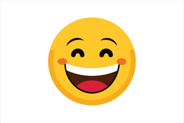 Fun and Happy Smiley Face Emoji Design for Messaging and Apps