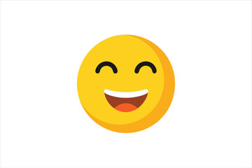 Happy Face Emoji Vector Isolated on White Background