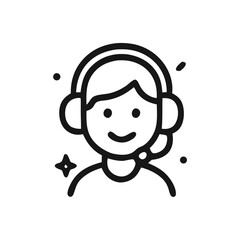 Customer Support Icon – Call Center or Help Desk Representative