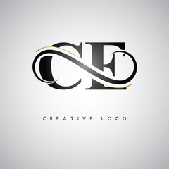  CE Creative Letter Logo with Infinity Symbol – Elegant Minimal Monogram Design for Premium Business Branding, Identity, and Modern Typography