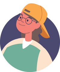 Hipster girl teen in eyeglasses