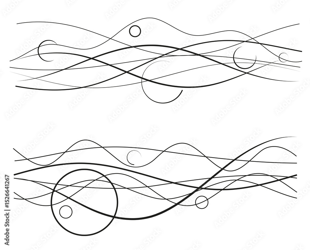 Poster abstract wave lines background vector illustration. elegant background texture jpg for web and print