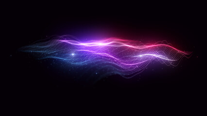 Radiant Tech Mesh Background/ Illustration of a colorful and radiant technology mesh background