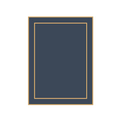 Fototapeta premium Empty picture frame icon for wall art, decorative home element in flat design