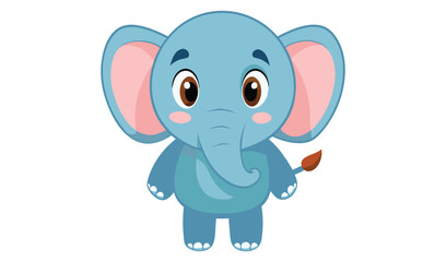 Obraz premium Cute cartoon baby elephant illustration