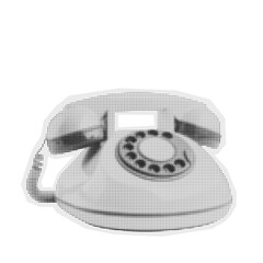 Halftone Vintage Retro Telephone Collage Scrapbook Cut Out⁠
