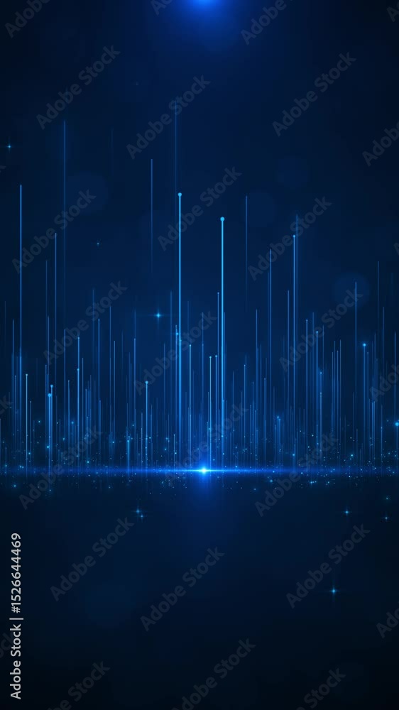 Poster digital cyberspace particles data network connections. glowing grid, big data, cyberspace glitter pa