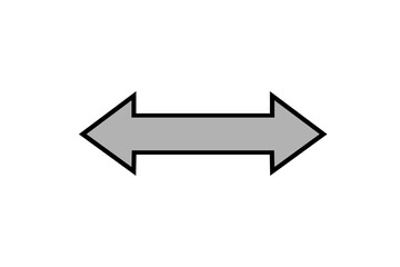 grey left and right side arrows icon