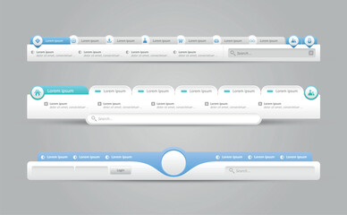 web design menu templates. website design template navigation elements. Vector