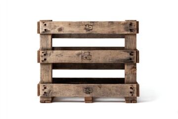 Aged wooden crate with three tiers