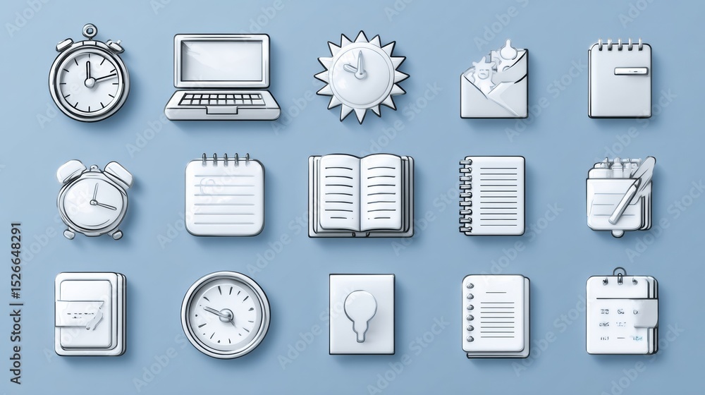 Poster Enhance Productivity With a Deep Work Routine Infographic Featuring Focus Icons and a Clean Visual Style