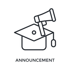 Announcement Icon Outline Style. Vector Illustration For Graphic Design