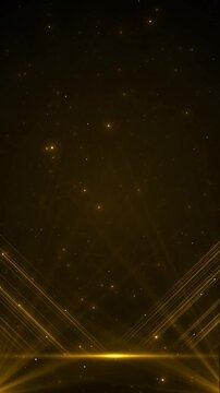 Golden particle light background, particle light on the floor, suitable for evening parties, stages, celebrations, awards, short video background. for evening parties, stages, celebrations, awards,