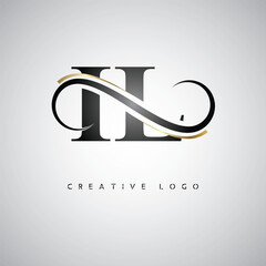  IL Creative Letter Logo with Infinity Symbol – Elegant Minimal Monogram Design for Premium Business Branding, Identity, and Modern Typography