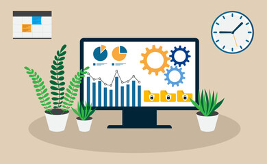 Process of data analysis and online research, emphasizing the importance of critical thinking and visualization in gaining insights and making informed decisions.