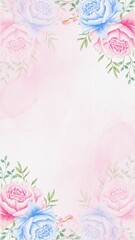 Watercolor Painting of Floral Arrangement 