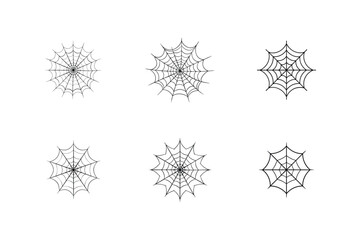 Artistic black and white spider web vector illustration