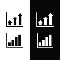 Fototapeta premium diagram pixel icon graph 8 bit sign business chart 