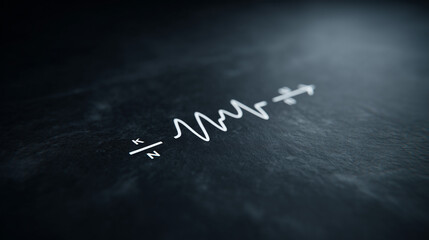 Fototapeta premium This minimalist image displays fundamental physics equations and diagrams related to work and power against a dark, textured background. The clear white text and vectors emphasize foundational concep