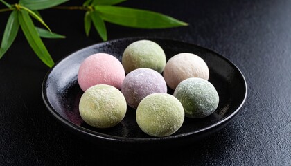Mochi Ice Cream - Small balls of ice cream wrapped in a soft, chewy rice dough (mochi), popular in Japan.