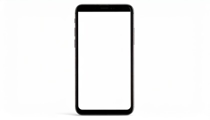 Blank Screen Mobile Phone On White Background