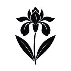 Flower Icon silhouette vector isolated on white background