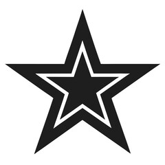 Star icon silhouette vector isolated on white background.