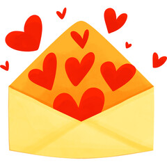 Love letter, mail icon suitable for info graphics, websites and print media. Vector, flat icon, clip art.