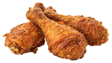 Crispy Golden Fried Chicken Drumsticks, Studio Isolated, Generated by AI