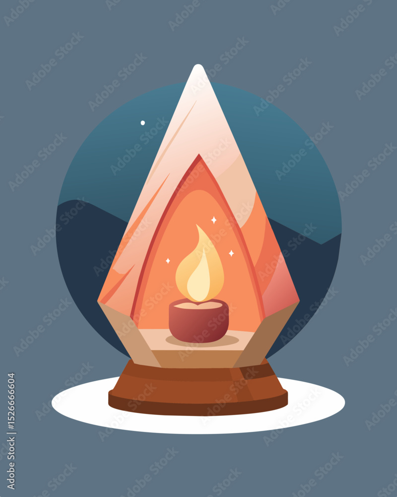 Poster the soft glow of a himalayan salt lamp casts a warm ambience over the yurt creating the perfect atmo