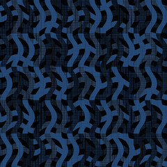 seamless pattern of blue fabric