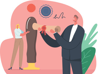 Documents to verify business vector illustration