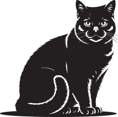 British Shorthair cat silhouette