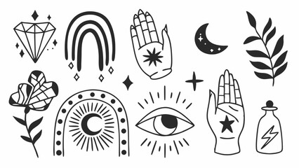 Celestial Star and Sparkle Icons – Cosmic Vector Symbols for Design

