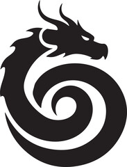 Dragon silhouette vector