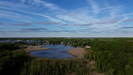 clouds over the river