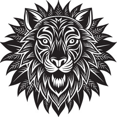 Obraz premium lion head vector