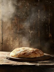 Experience the warmth of traditional Egyptian Baladi bread rising in a rustic wood-fired oven
