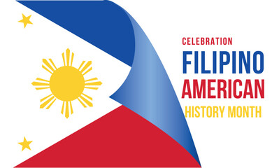 Filipino American History Month, filipino flag, flipino color patterns, realistic vector illustration 
Celebration