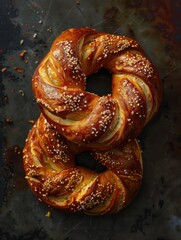 Deliciously braided pretzels nestled on a dark, rustic surface ready for a savory snack