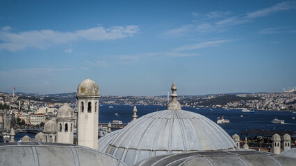 The panorama of Istanbul in Turkey
