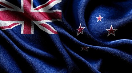 Celebrating Independence Day with the vibrant flag of New Zealand waving proudly