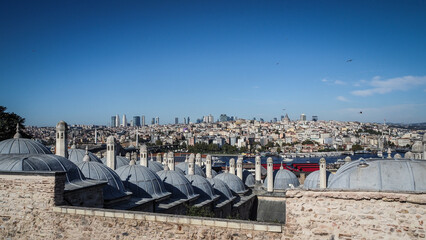 The panorama of Istanbul in Turkey