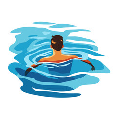 Relaxing Swim with Open Arms