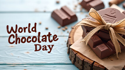 Celebrating World Chocolate Day with a delicious assortment of milk chocolate bars