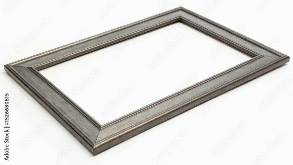 Poster empty picture frame with an antique design, angled to showcase its detailed edges and texture.