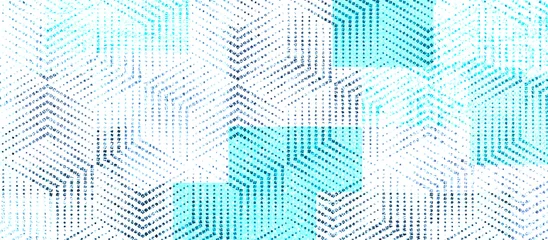 Fototapeten Ombre Handmade quilt as a background. Multi-colored print. Colored blanket in the style of patchwork.Banner neo mint  © Rahu_Design