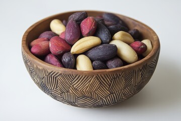 kola nut in natural form on white background