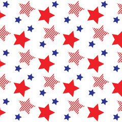 Minimalist US Independence Day Stars Pattern